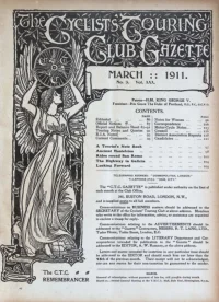 Ctc Gazette, Vol 1911, No 3 cover