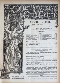 Ctc Gazette, Vol 1911, No 4 cover