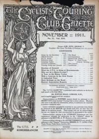 Ctc Gazette, Vol 1911, No 11 cover