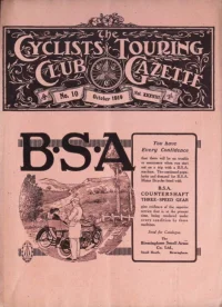 CTC Gazette, Vol 1919, No 10 cover
