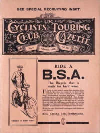 CTC Gazette, Vol 1922, No 2 cover