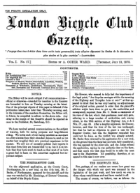 London Bicycle Club Gazette, Vol 1, No 17