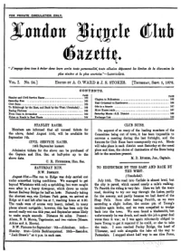 London Bicycle Club Gazette, Vol 1, No 24