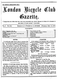 London Bicycle Club Gazette, Vol 1, No 25