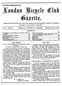 London Bicycle Club Gazette, Vol 1, No 28