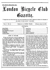 London Bicycle Club Gazette, Vol 1, No 3