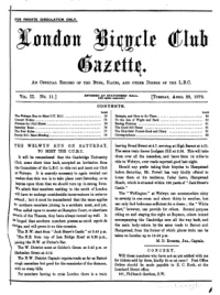 London Bicycle Club Gazette, Vol 2, No 11