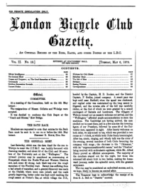 London Bicycle Club Gazette, Vol 2, No 12