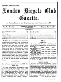 London Bicycle Club Gazette, Vol 2, No 14