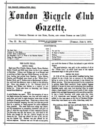 London Bicycle Club Gazette, Vol 2, No 16