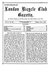 London Bicycle Club Gazette, Vol 2, No 20
