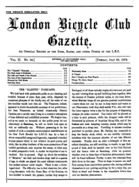London Bicycle Club Gazette, Vol 2, No 24
