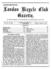 London Bicycle Club Gazette, Vol 2, No 25
