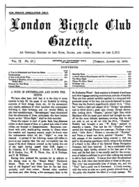 London Bicycle Club Gazette, Vol 2, No 27