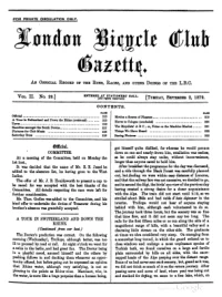 London Bicycle Club Gazette, Vol 2, No 29