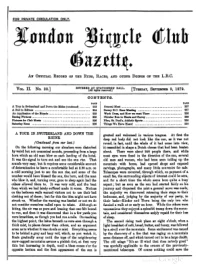 London Bicycle Club Gazette, Vol 2, No 30