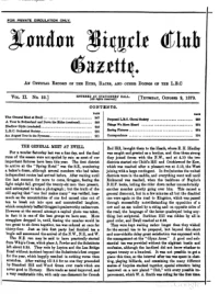 London Bicycle Club Gazette, Vol 2, No 33