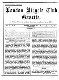 London Bicycle Club Gazette, Vol 2, No 35