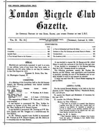 London Bicycle Club Gazette, Vol 2, No 39