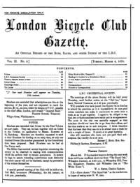 London Bicycle Club Gazette, Vol 2, No 5