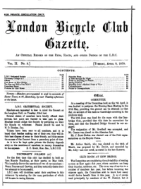 London Bicycle Club Gazette, Vol 2, No 8
