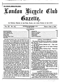 London Bicycle Club Gazette, Vol 3, No 12