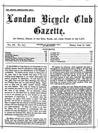 London Bicycle Club Gazette, Vol 3, No 14