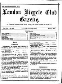 London Bicycle Club Gazette, Vol 3, No 2