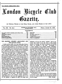 London Bicycle Club Gazette, Vol 3, No 24