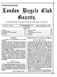 London Bicycle Club Gazette, Vol 3, No 28