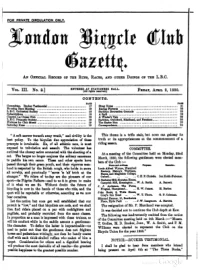 London Bicycle Club Gazette, Vol 3, No 3