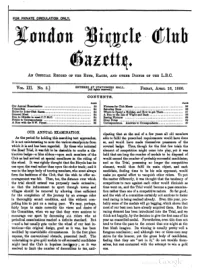 London Bicycle Club Gazette, Vol 3, No 5