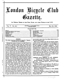 London Bicycle Club Gazette, Vol 5, No 12