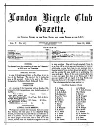 London Bicycle Club Gazette, Vol 5, No 16