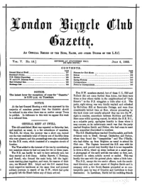 London Bicycle Club Gazette, Vol 5, No 18