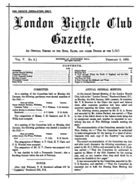 London Bicycle Club Gazette, Vol 5, No 2