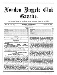 London Bicycle Club Gazette, Vol 5, No 24