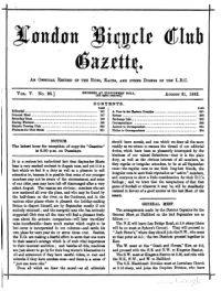 London Bicycle Club Gazette, Vol 5, No 26