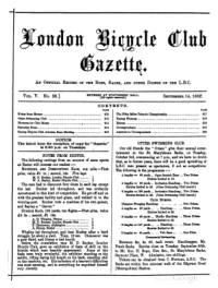 London Bicycle Club Gazette, Vol 5, No 28