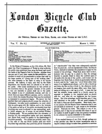 London Bicycle Club Gazette, Vol 5, No 3