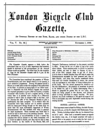 London Bicycle Club Gazette, Vol 5, No 32
