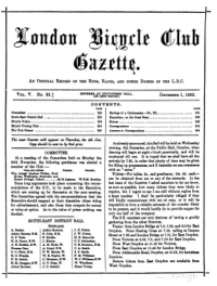 London Bicycle Club Gazette, Vol 5, No 33