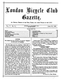 London Bicycle Club Gazette, Vol 5, No 7