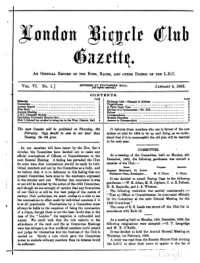 London Bicycle Club Gazette, Vol 6, No 1