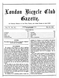 London Bicycle Club Gazette, Vol 6, No 12