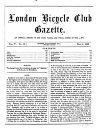London Bicycle Club Gazette, Vol 6, No 13