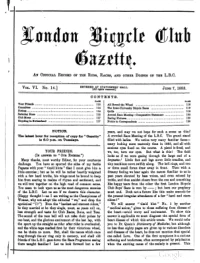 London Bicycle Club Gazette, Vol 6, No 14