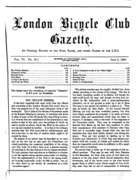 London Bicycle Club Gazette, Vol 6, No 18