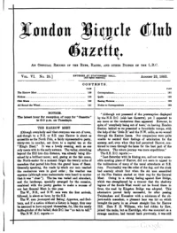 London Bicycle Club Gazette, Vol 6, No 25