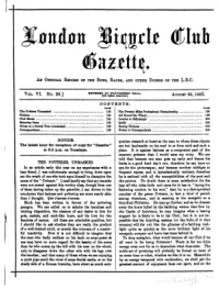 London Bicycle Club Gazette, Vol 6, No 26